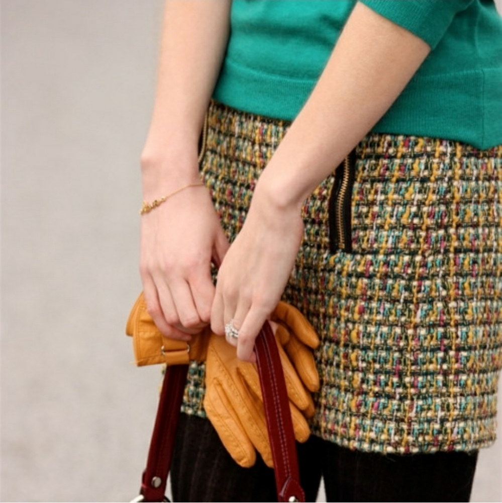 J Crew Tweed Mini Skirt